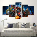 AtfArt 5 Piece Miracle Avenger ultron super hero canvas painting for living room home decor