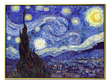 Framed Art Giclee Canvas Prints of Starry Night by Vincent Van Gogh Paintings Reproduction Post
