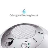 White Noise Sound Machine | Portable Sleep Therapy for Home , Office , Baby & Travel-Silver