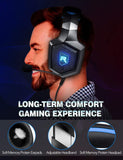 RUNMUS Gaming Headset PS4 Headset with 7.1 Surround Sound, Xbox One Headset w/ Noise Canceling Microphone & LED Light, Compatible with PS4, Xbox One