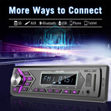 Bluetooth Car Stereo Radio Receiver,Single Din Mechless Digital Media Receiver Support FM/AM/USB/SD/FLAC/MP3/Aux-in with 7 Color Backlit,Wireless RC