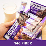 Quest Nutrition Double Chocolate Chunk Protein Bar, High Protein, Low Carb, Gluten Free, Keto Friendly, 12 Count