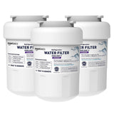 AmazonBasics Replacement GE MWF Refrigerator Water Filter Cartridge - Pack of 3, Premium Filtration