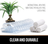 Gorilla Grip Original Patented Bath, Shower, and Tub Mat, 21x21, Machine Washable, Antibacterial, BPA, Latex, Phthalate Free, White
