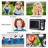Digital Camera, Lyyes 2.7" Mini Camera HD 720P Digital Point Shoot Camera 8X Zoom Camera for Kids and Gifts (Black)