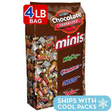 SNICKERS, TWIX, MILKY WAY & 3 MUSKETEERS Minis Size Chocolate Halloween Candy Bars Variety Mix