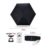 Fidus Mini Compact Sun&Rain Travel Umbrella - Lightweight Portable Umbrella with 95% UV Protection