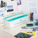 HP DeskJet 3755 Compact All-in-One Wireless Printer, HP Instant Ink & Amazon Dash Replenishment ready - Seagrass Accent (J9V92A)