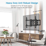 PERLESMITH Full Motion TV Wall Mount Bracket Dual Articulating Arms Bear up to 132lbs