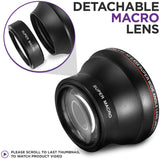 52MM 0.43x Altura Photo Professional HD Wide Angle Lens (w/Macro Portion) DSLR Cameras