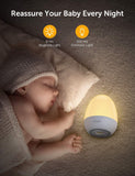 VAVA VA-CL006 Night Lights for Kids with Stable Charging Pad, ABS+PC Bedside Lamp for Breastfeeding, Touch Control&Timer Setting, White