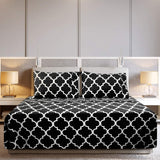 Utopia Bedding Printed Bed Sheet Set - 3 Piece Microfiber Bedsheet Set (Twin, Black)