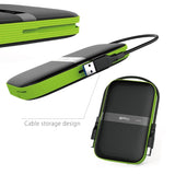 Silicon Power 2TB Rugged Portable External Hard Drive Armor A60, Shockproof USB 3.0 for PC, Mac, Xbox and PS4, Black Green