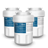 Refrigerator Water Filter Replacement for GE MWF, NSF 42 by Pureza Filter, Pack of 3