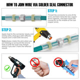 Kuject 530Pcs Self-Solder Wire Connectors and Heat Shrink Tubing Kit, Waterproof Heat Shrink Butt Connector & Shrink Wrap Tube