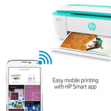 HP DeskJet 3755 Compact All-in-One Wireless Printer, HP Instant Ink & Amazon Dash Replenishment ready - Seagrass Accent (J9V92A)