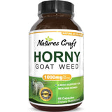 Horny Goat Weed Herbal Complex Extract for Men and Women – Ginseng Maca Root Tongkat Ali Powder – 60 1000mg Optimum Dosage Capsules