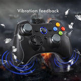 Wired Gaming Controller, EasySMX PC Game Controller Joystick with Dual-Vibration Turbo and Trigger Buttons for Windows/Android/ PS3/ TV Box (Gray)