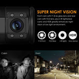 Vantrue N2 Pro Uber Dual Dash Cam Infrared Night Vision Dual 1920x1080P Front and Inside Dash Camera, 2.5K 2560x1440P Single Front, 310 Degree Camera