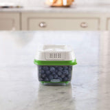 Rubbermaid 1920521 FreshWorks Produce Saver Food Storage Containers, 2-Piece Set, Green
