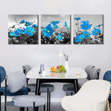 Flowers Wall Decor Room Decor for Home Bathroom Living Room Framed Canvas Wall Art