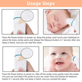 Caroune Ear and Forehead Thermometer, Medical Digital Infrared Temporal Thermometer for Fever, Instant Accurate Reading for Kids and Adults, Blue
