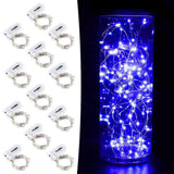 Fairy String Lights, 12 Pack Blue Fairy Lights Battery Operated, 3.3ft 20 LEDs Halloween Lights