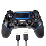 PS4 Controller SADES C200 Dual Shock 4 Wireless Controller for Playstation 4 Joystick with Sixaxis, Bluetooth, Micro USB, Multi-Touch (Black)