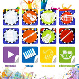 RenFox Kids Musical Mats, Music Piano Keyboard Dance Floor Mat Carpet Animal Blanket Touch Playmat Early Education Toys (43.3x14.2in)