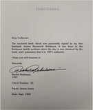 Jackie Robinson Hand Signed Autographed Personal Check With COA From Rachel