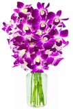 Fresh Cut Flowers -Dendrobium Purple Orchids with Vase