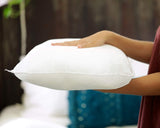 Set of 2-12 x 12 Premium Hypoallergenic Stuffer Pillow Inserts Sham Square Form Polyester, Standard/White - Made in USA