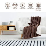Bedsure Sherpa Blanket Brown Twin Size 60x80 Bedding Fleece Reversible Blanket for Bed and Couch