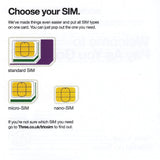 (Unlimited) Three Mobile Sim Card 12GB of High-Speed Data Unlimited Calls & Texts for 30-Days Free-Roaming
