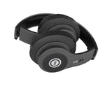 iJoy Matte Finish Premium Rechargeable Wireless Headphones Bluetooth Over Ear Headphones Foldable Headset with Mic (Stealth)