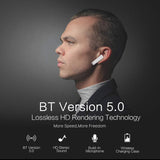 Upgraded Bluetooth 5.0 Wireless Earbuds, Bluetooth Headphones with 35 Hour Playtime Deep Bass HiFi 3D Stereo Sound, Built-in Mic Earphones