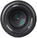 YONGNUO YN EF 50mm f/1.8 AF Lens YN50 Aperture Auto Focus for Nikon Cameras as AF-S 50mm 1.8G with EACHSHOT Cleaning Cloth