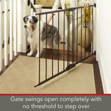 North States 47.85" Easy Swing & Lock Baby Gate: Ideal for Standard or Wider stairways, Swings to self-Lock. Hardware Mount (mounts Included)