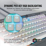 CORSAIR K70 RGB MK.2 SE Mechanical RAPIDFIRE Gaming Keyboard - USB Passthrough & Media Controls - PBT Double-Shot Keycaps - Cherry MX Speed