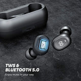 SoundPEATS TrueFree True Wireless Earbuds Bluetooth 5.0 in-Ear Stereo Bluetooth Headphones with Microphone Wireless Earphones 15 Hours Playtime