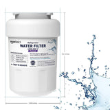 AmazonBasics Replacement GE MWF Refrigerator Water Filter Cartridge - Pack of 3, Premium Filtration