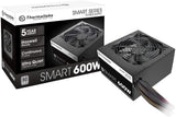 Thermaltake SMART 600W ATX 12V V2.3/EPS 12V 80 PLUS Certified Active PFC Power Supply PS-SPD-0600NPCWUS-W