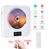 Portable Bluetooth DVD/CD Player, Wall Mountable CD DVD Player HDMI Built-in HiFi Speakers