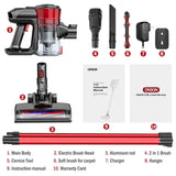 Cordless Vacuum, ONSON Stick Vacuum Cleaner, Powerful Cleaning Lightweight Handheld Vacuum with Rechargeable Lithium Ion Battery