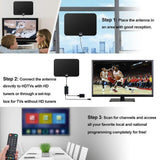 Amplified HD Digital TV Antenna,Skywire TV Antenna 80 Miles Range, Support 4K 1080P, All Older TV's