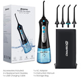 Water Flosser Professional Cordless Dental Oral Irrigator - Portable and Rechargeable IPX7 Waterproof 3 Modes Water Flossing with Cleanable Water
