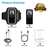 MP3 Player, 16GB MP3 Player with Bluetooth 4.0, Portable HiFi Lossless Sound MP3 Music Player