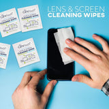 Care Touch Lens Cleaning Wipes, Pre Moistened Cleansing Cloths Great for Eyeglasses, Tablets, Camera Lenses, Screens