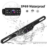 LeeKooLuu Backup Camera and Monitor Kit HD 720P Easy Installation for Cars,Trucks,Pickups Waterproof Night Vision Rear/Front View Camera