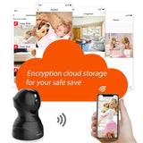 Security Camera WiFi IP Camera - KAMTRON HD Home Wireless Baby/Pet Camera with Cloud Storage Two-Way Audio Motion Detection Night Vision ,Black